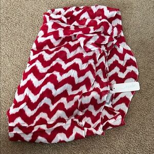 Charming Charlie Red and White Chevron Scarf